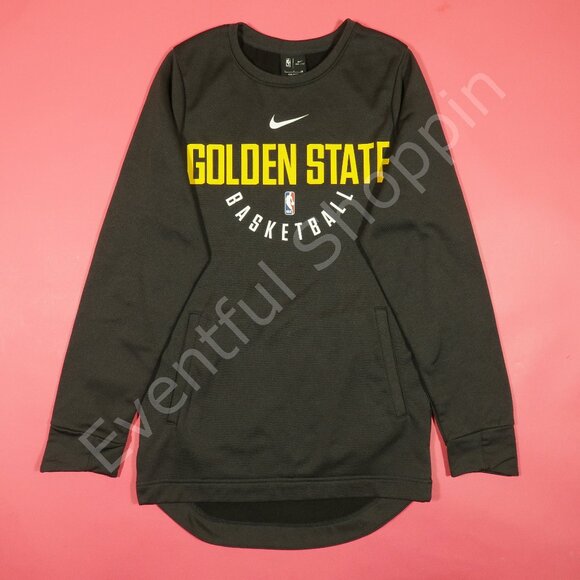 Nike Therma Golden State Warriors Basketball L/S Fleece Lined Top in Gra… - Picture 2 of 6